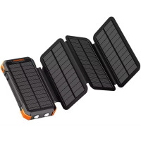 Porodo Power Bank 20000mAh 4-Panel Solar - Black